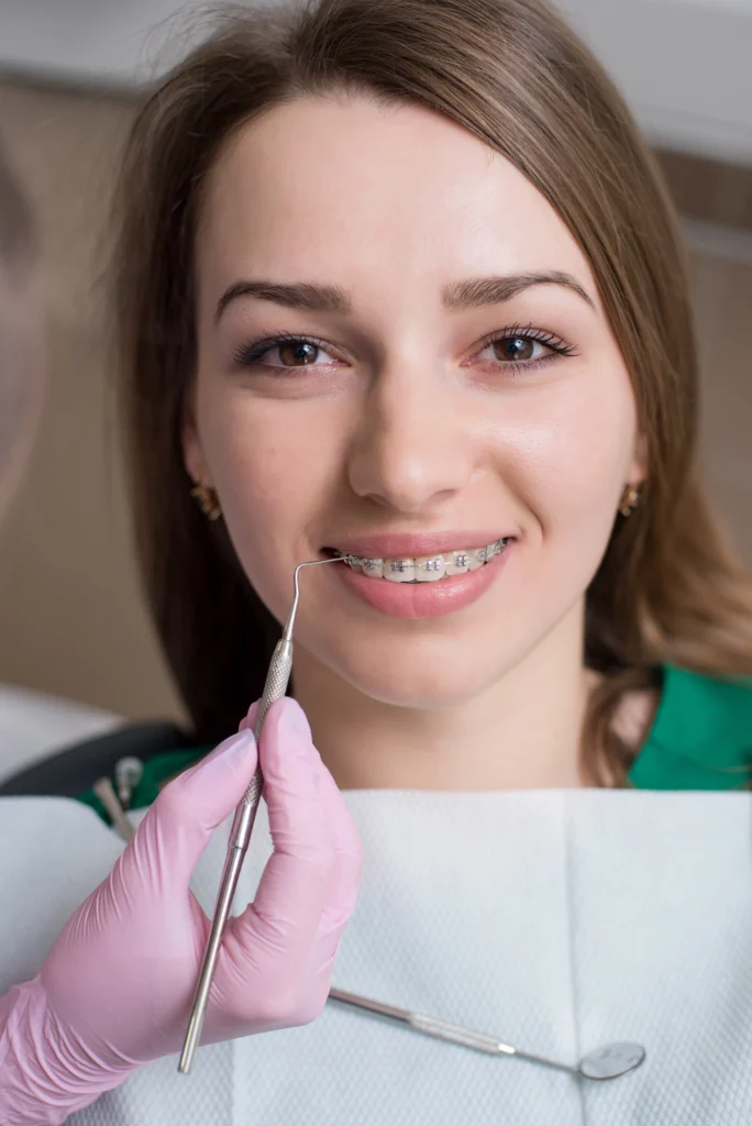 Orthodontics braces for adults ensuring precise teeth alignment.